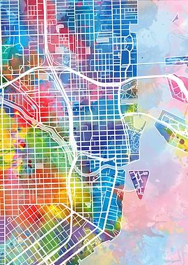 miami city map color