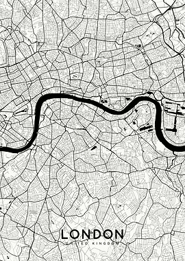 London map white
