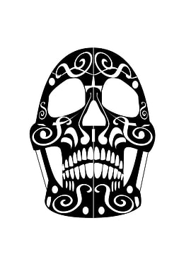 Black skull ornament Devil