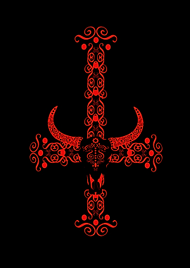 Inverted croos wih animal