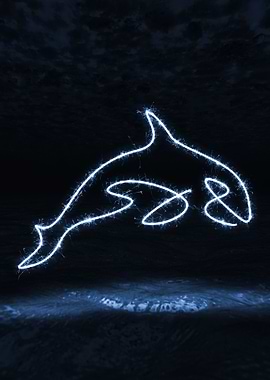 sparkling killer whale