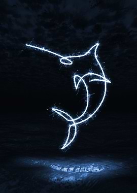 sparkling blue marlin
