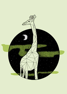 Giraffe in straight lines
