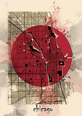 chicago map japanese