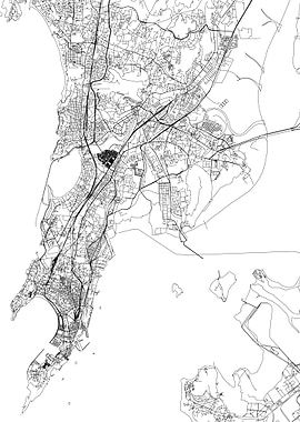 Mumbai White Map