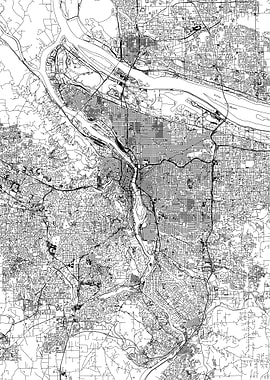 Portland White Map