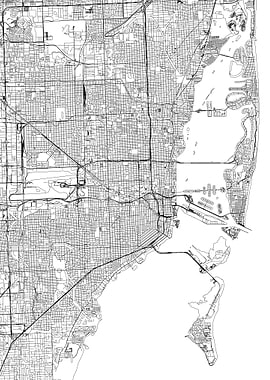 Miami White Map