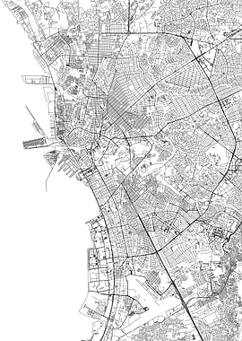 Manila White Map