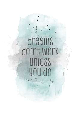 DREAMS watercolor cyan