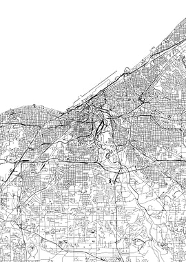 Cleveland White Map