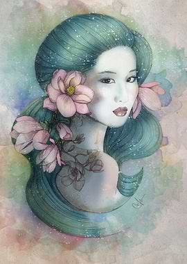 Magnolias in the dusk