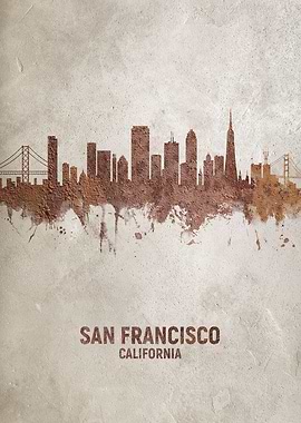 San Francisco Rust Skyline