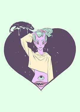 Alien Monster Girl Art