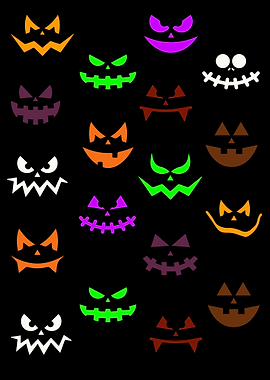 Scary Faces Multicolor