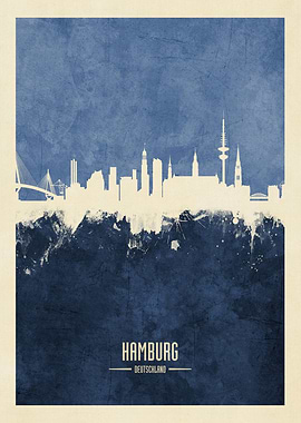Hamburg Germany Skyline