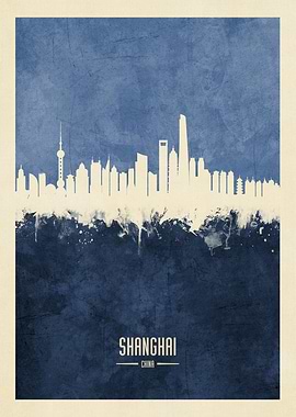 Shanghai China Skyline