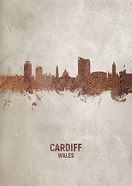 Cardiff Wales Rust Skyline