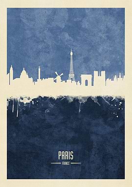 Paris France Skyline