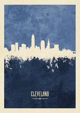 Cleveland Ohio Skyline