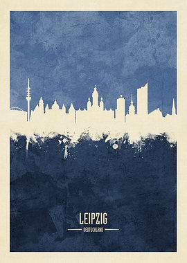 Leipzig Germany Skyline