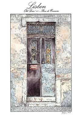 Old Door Lisbon Portugal