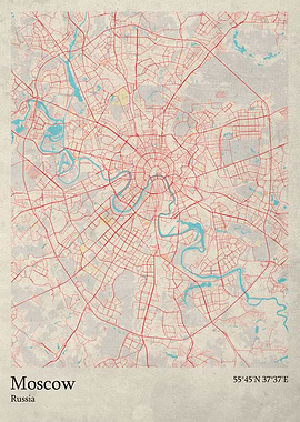 Moscow city map