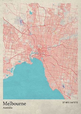 Melbourne city map