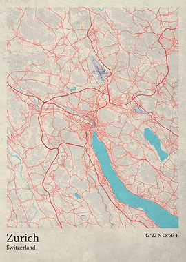 Zurich city map