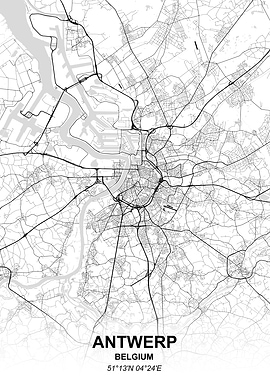 Antwerp city map