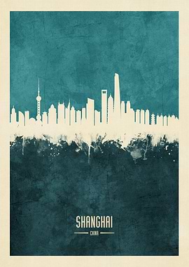 Shanghai China Skyline