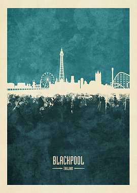 Blackpool England Skyline