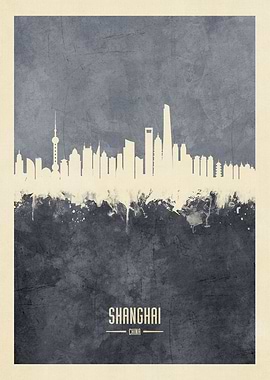 Shanghai China Skyline