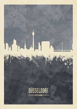 Dusseldorf Germany Skyline