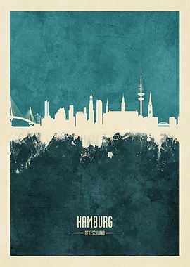 Hamburg Germany Skyline