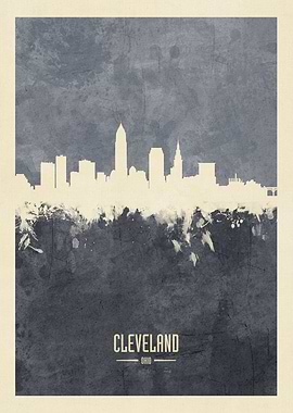 Cleveland Ohio Skyline