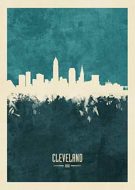 Cleveland Ohio Skyline