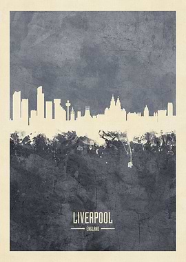 Liverpool England Skyline