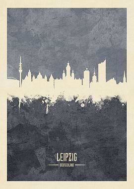 Leipzig Germany Skyline