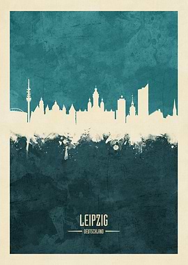 Leipzig Germany Skyline