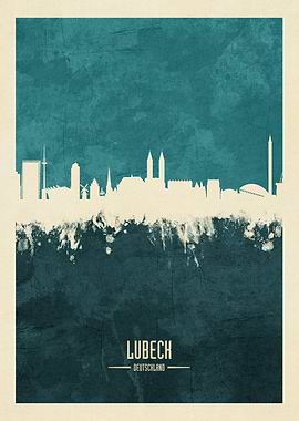 Lubeck Germany Skyline