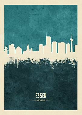 Essen Germany Skyline