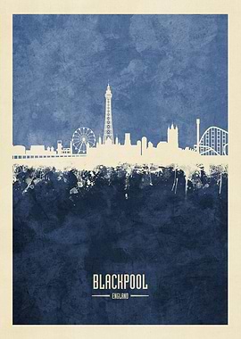 Blackpool England Skyline