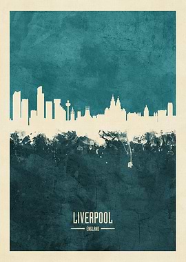 Liverpool England Skyline