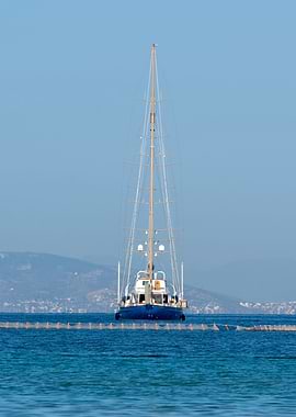 Sailing Yacht in the bay