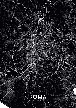 Roma map black