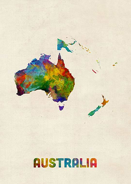 Australia Continent Map