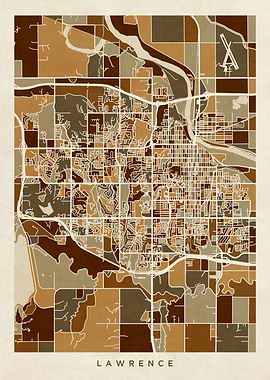 Lawrence Kansas Map