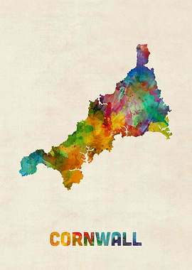 Cornwall England Map