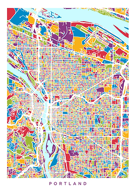 Portland Oregon Map