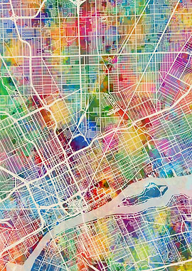 Detroit Michigan Map